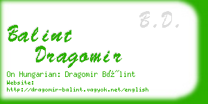 balint dragomir business card